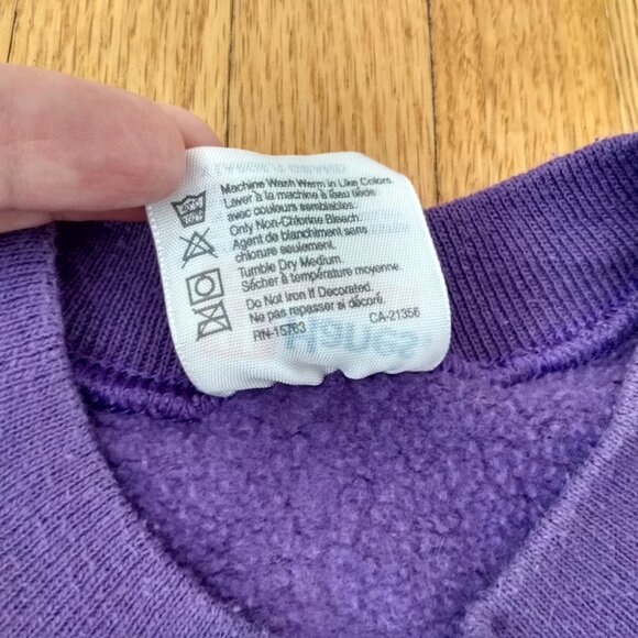 Vintage Boeing Sweatshirt PURPLE XL Hanes Airplane Aviation Collectible - Picture 3 of 16